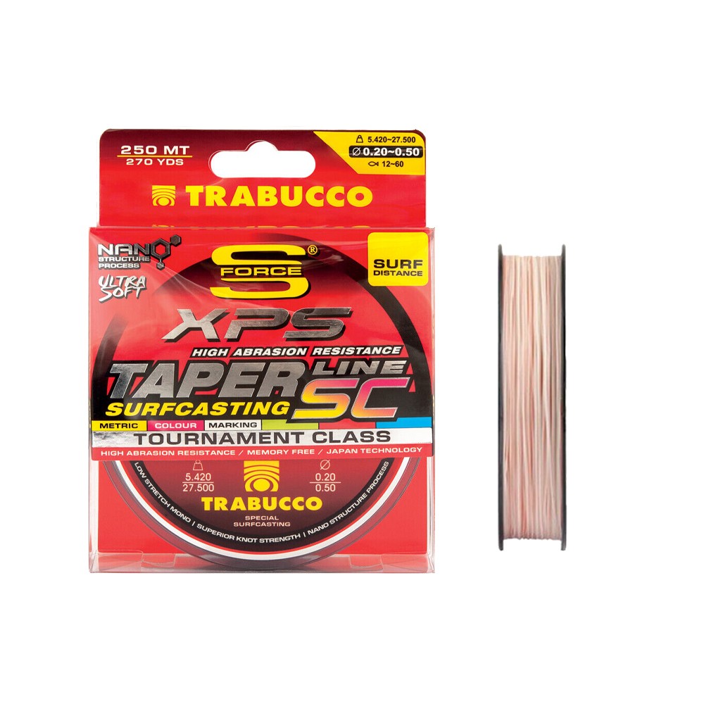 Nylon Trabucco S-Force XPS Taper Line Surfcasting 250mt